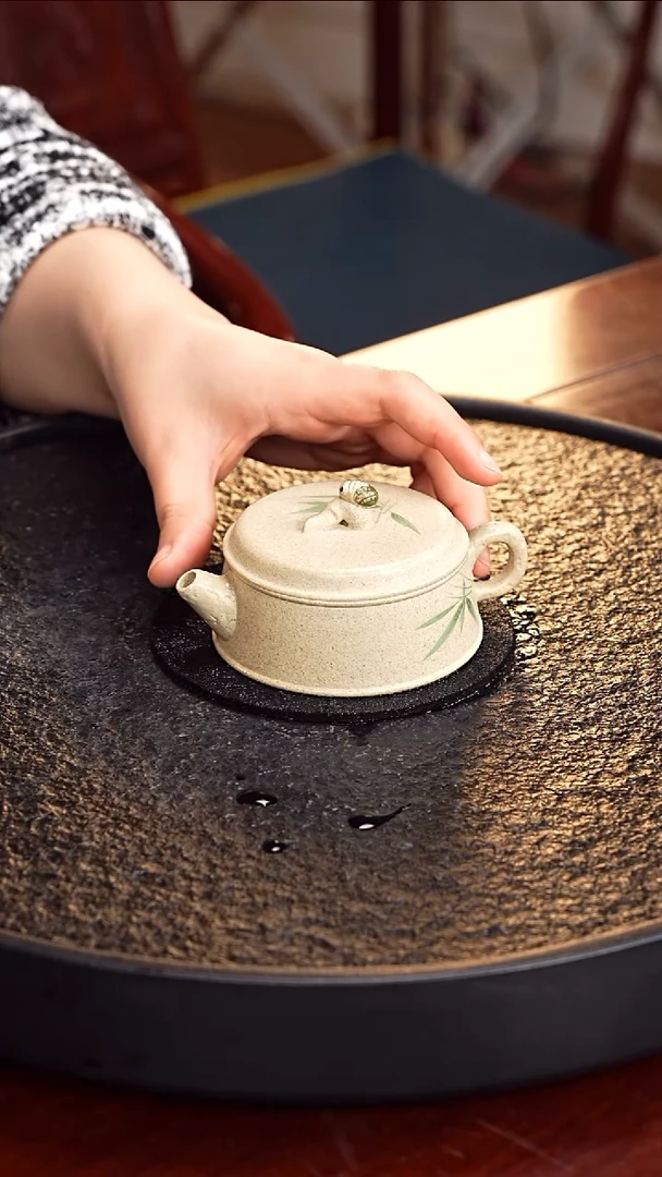 茶壶紫砂FTJ 竹汉瓦19  白麻子 100毫升