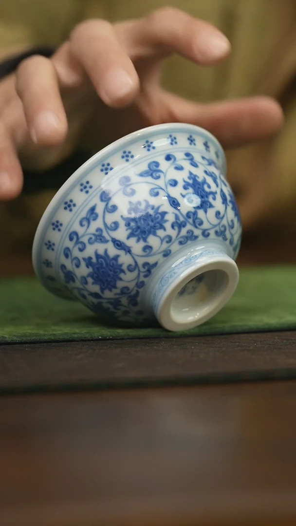 【闪购商品】杯柴窑青花破价福利  狮子