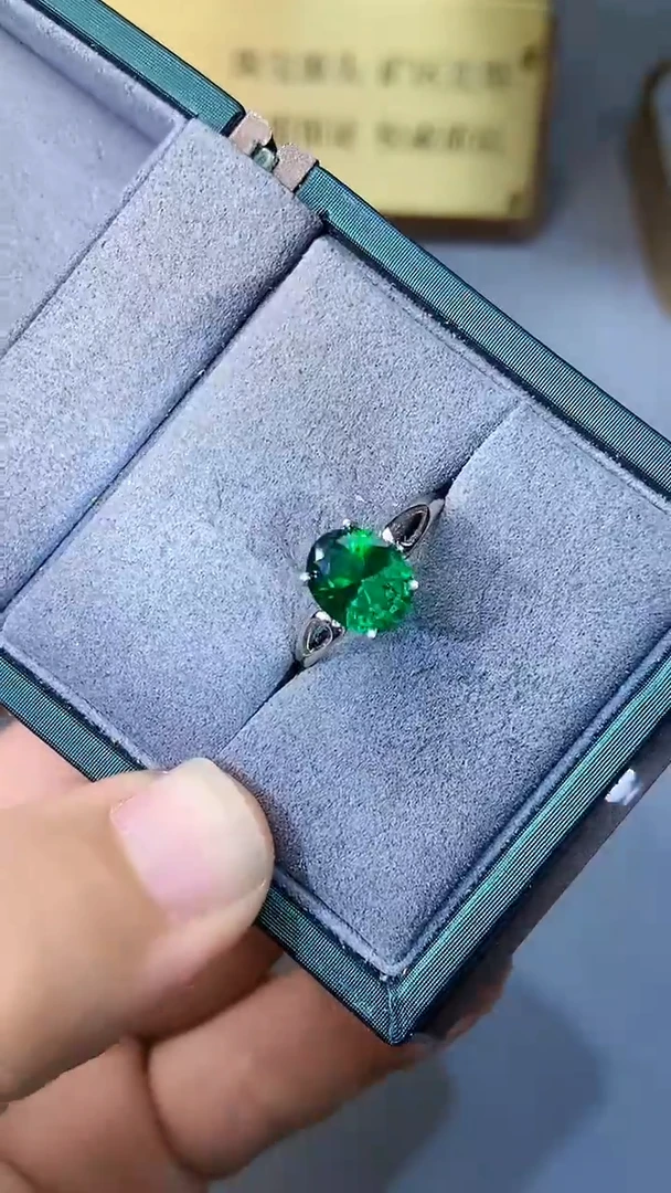 【闪购商品】透辉石戒指银S925镶嵌41