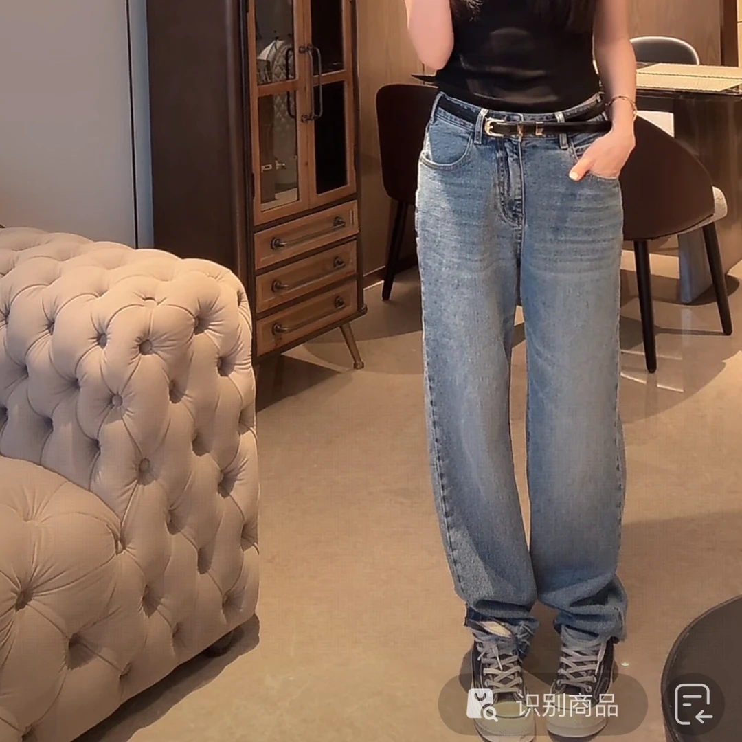 【CJ.Ava Studio】牛仔裤高腰牛仔直筒裤