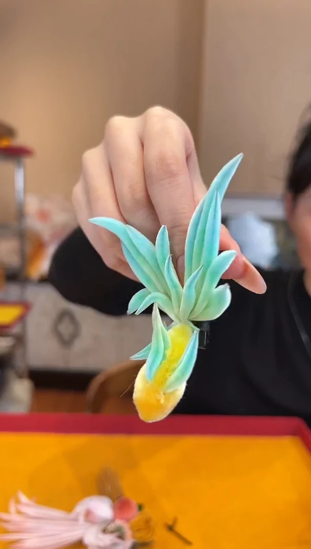 刺绣 非遗绒花（发饰）