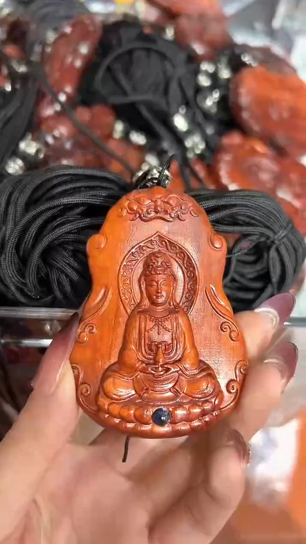 【闪购商品】檀香紫檀（小叶紫檀）紫檀木7x5cm净瓶观音吊坠