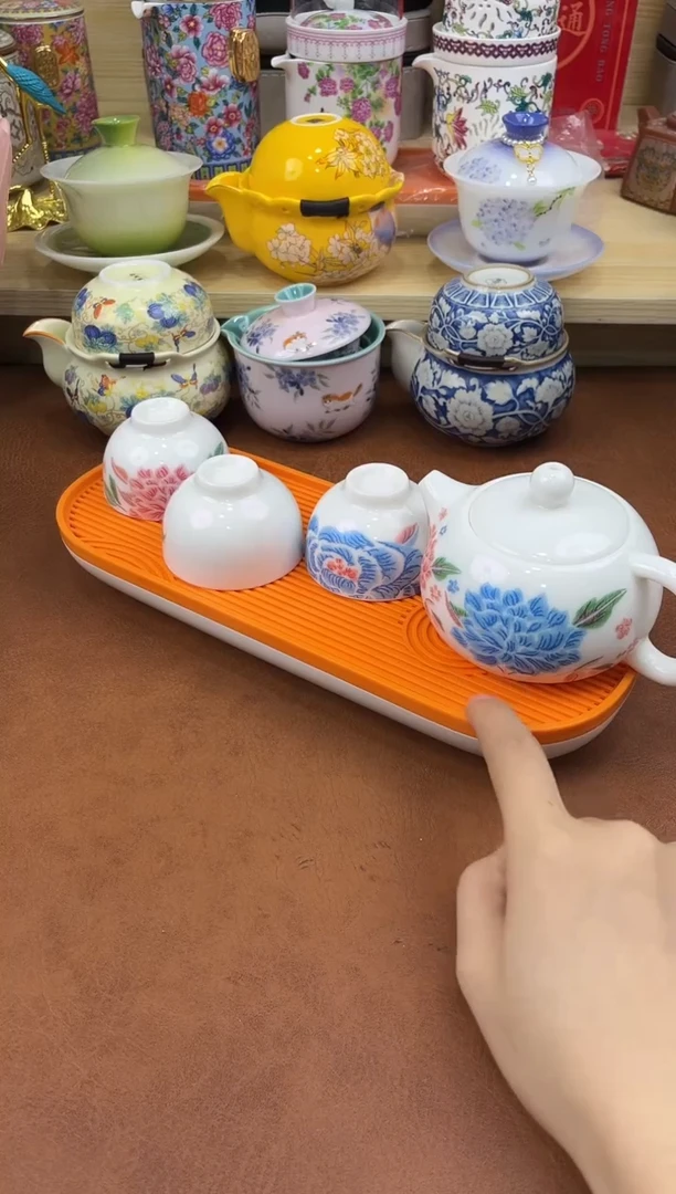 陶陶瓷茶具摆件旅行套组