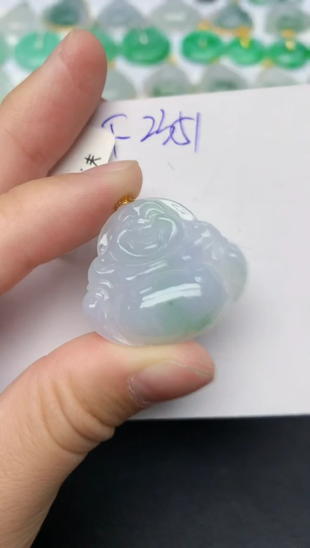 颈饰18K金镶嵌翡翠天然缅甸A货翡翠百元以上9元证书费自理