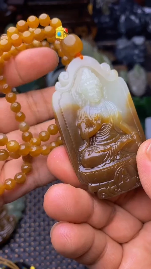 和田玉未镶嵌挂件1