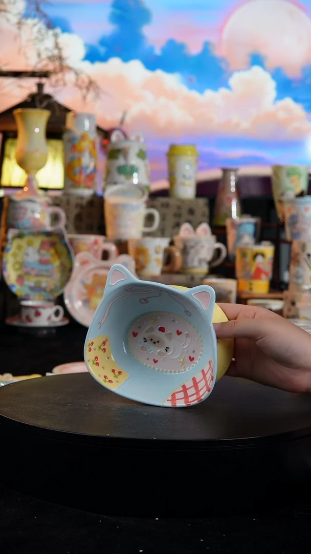 陶瓷便携款携款手工卡通景德镇陶瓷