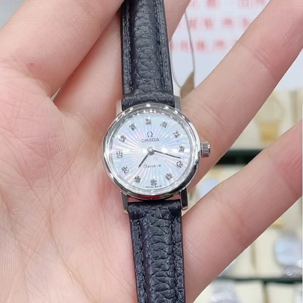 95新 Omega/欧米茄 手动机械表后镶钻盘22带12/256101812