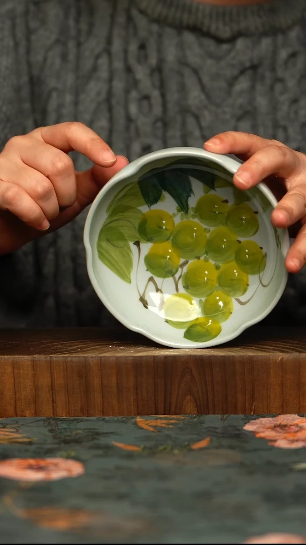 杯釉下彩手工手绘同款陶器