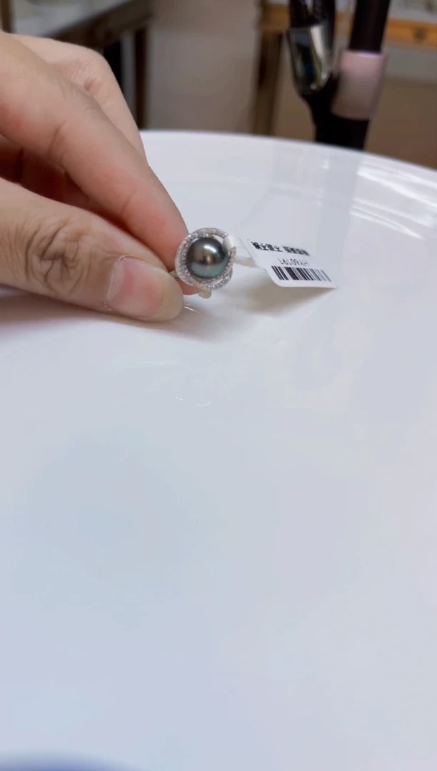 海水珍珠戒圈未镶嵌戒指
