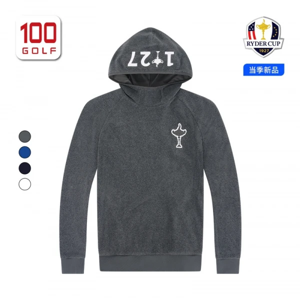 RyderCup莱德杯高尔夫男装25秋冬保暖摇粒绒连帽卫衣男RM252PC055