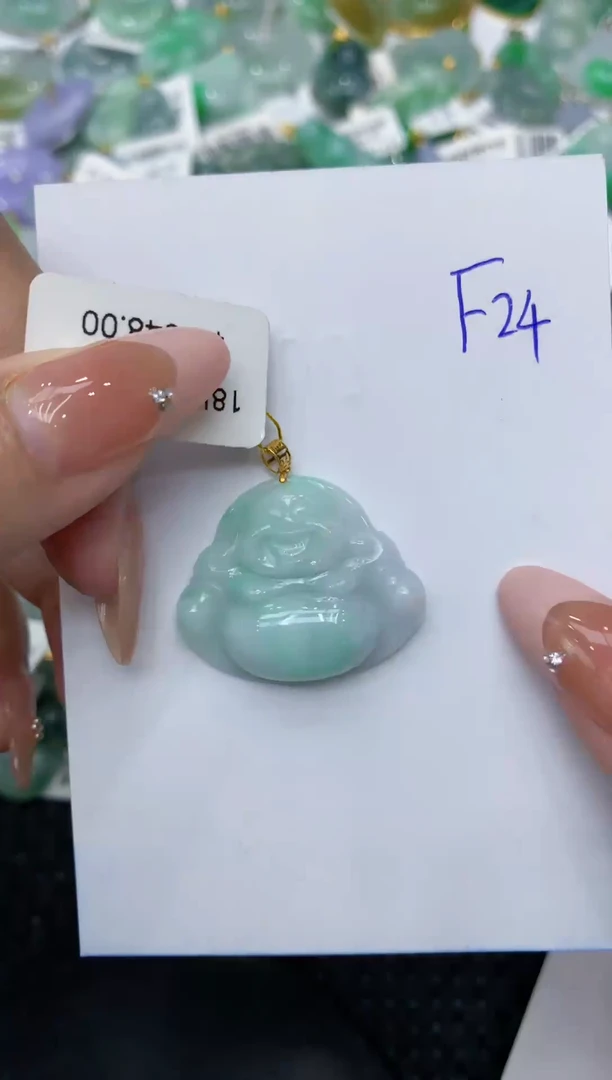 【闪购商品】翡翠颈饰18K金镶嵌111111111