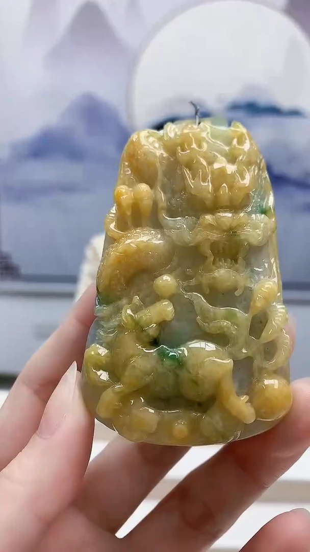 未镶嵌定制翡翠5160ry-毛货挂件78