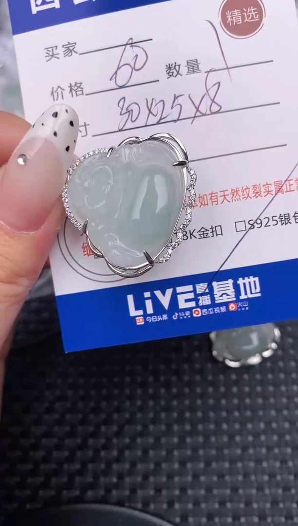 翡翠银S925镶嵌颈饰·
