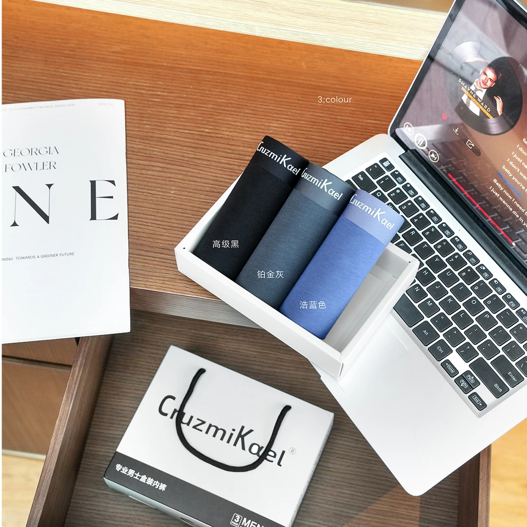 CruzmiKael正品男士内裤10A抗菌莫代尔平角短裤四角舒适大码礼盒