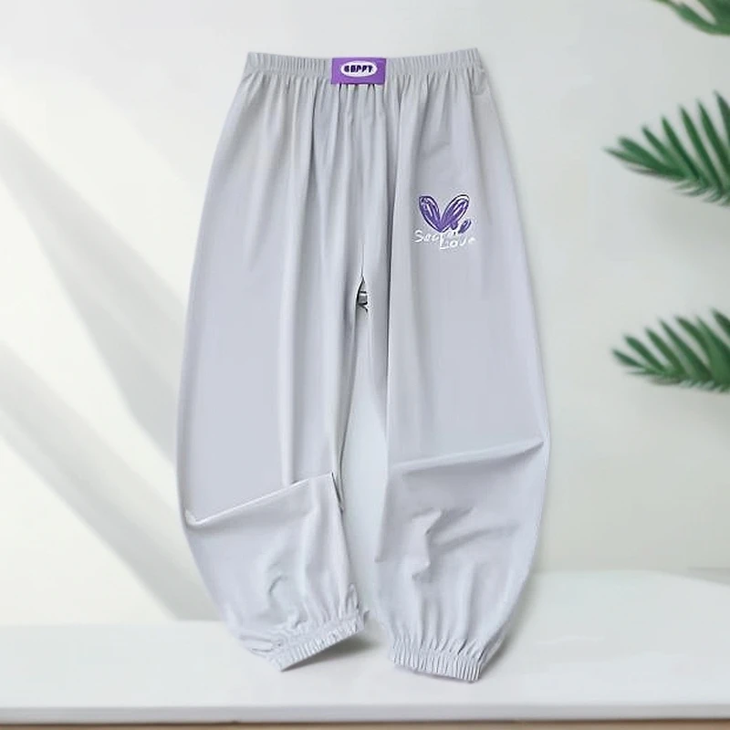 女童薄款2025夏季新款凉感速干裤宽松中大童