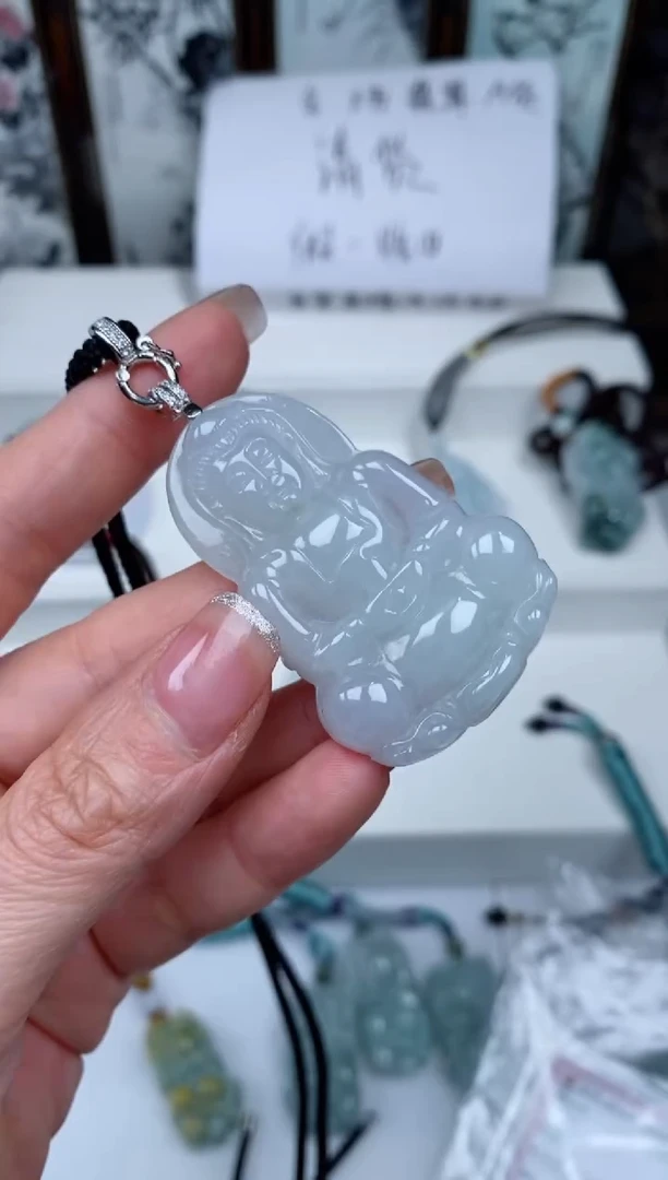 【闪购商品】翡翠颈饰银S925镶嵌吊坠