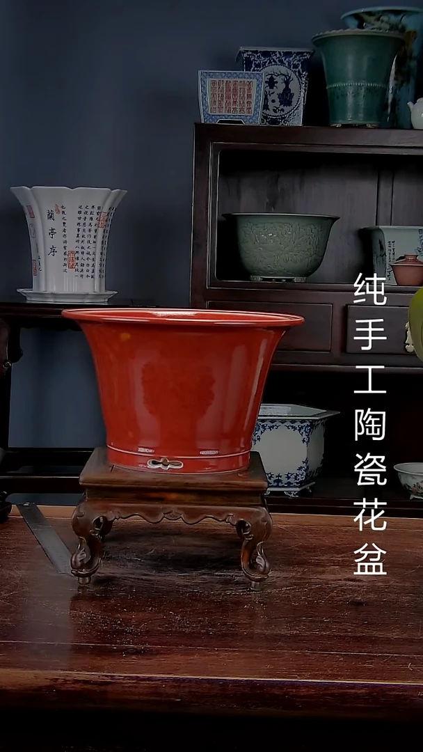 景德镇陶瓷手工花盆