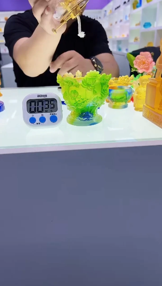 【闪购商品】泥塑古法琉璃油灯摆件