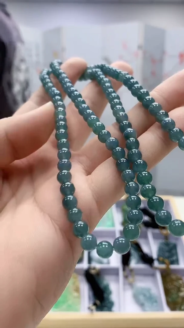 定制翡翠未镶嵌4898bb-毛货珠链91