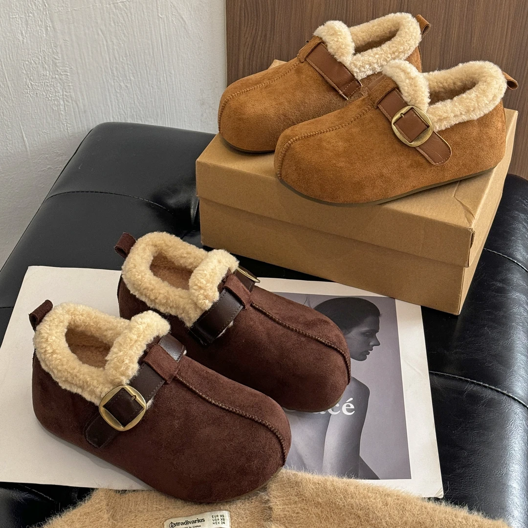 潮流风休闲风雪地靴韩版纯色棉鞋秋冬冬季棉靴/毛靴