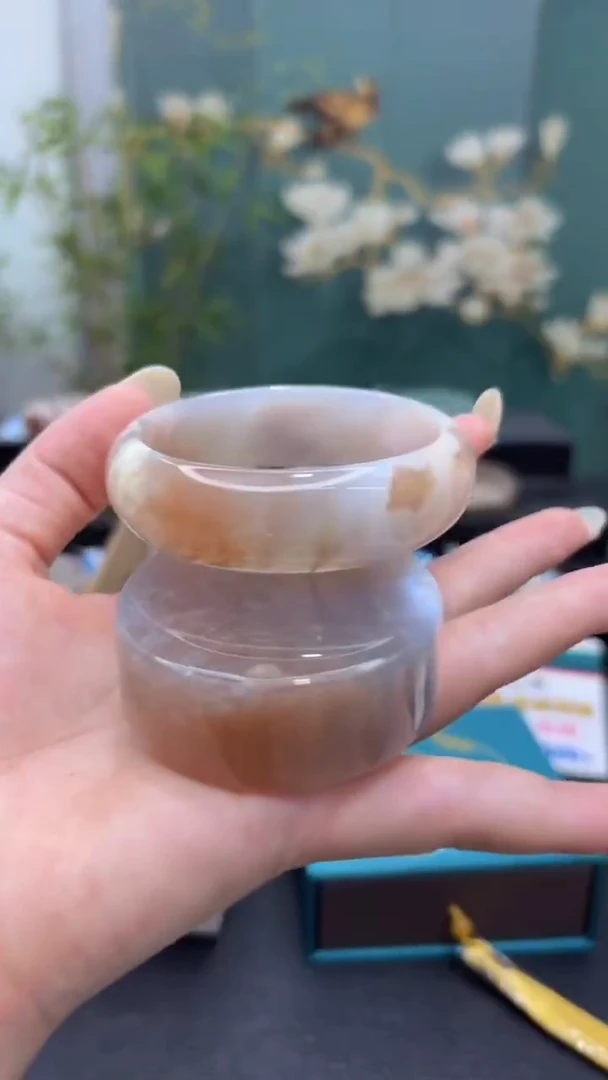 未镶嵌手镯石英质玉C198(55圈赠送镯心)