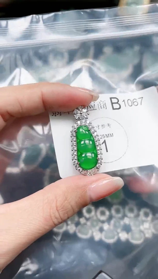 【闪购商品】翡翠颈饰未镶嵌赠皮绳1067