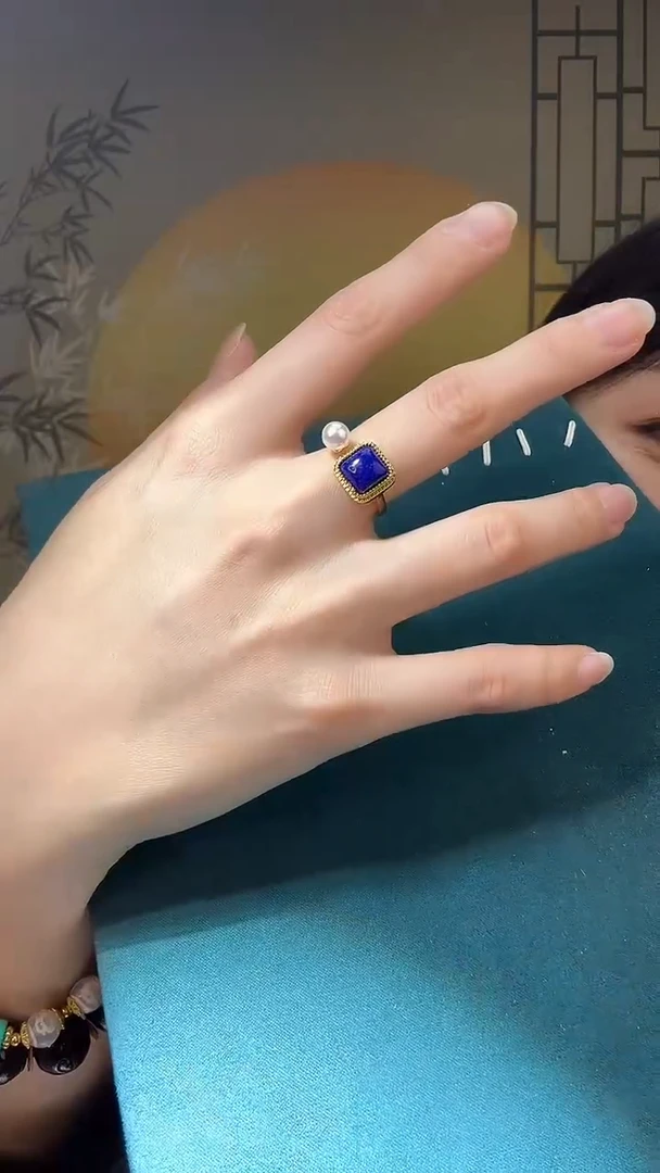 【闪购商品】青金石戒指未镶嵌戒指