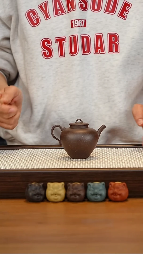 【闪购商品】紫砂茶壶天青陶罐110cc