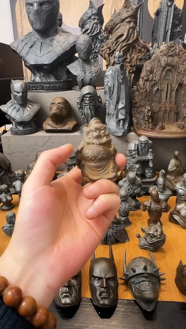 铁实心铁艺摆件~~持令牌钟馗（锈色）