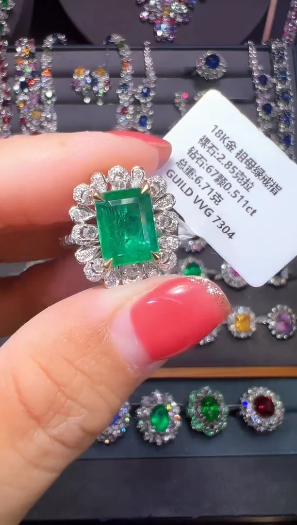 18K金镶嵌两用款祖母绿