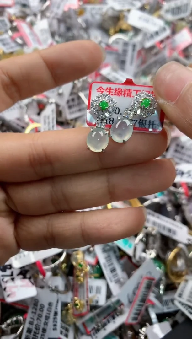 银S925镶嵌戒指翡翠999    6