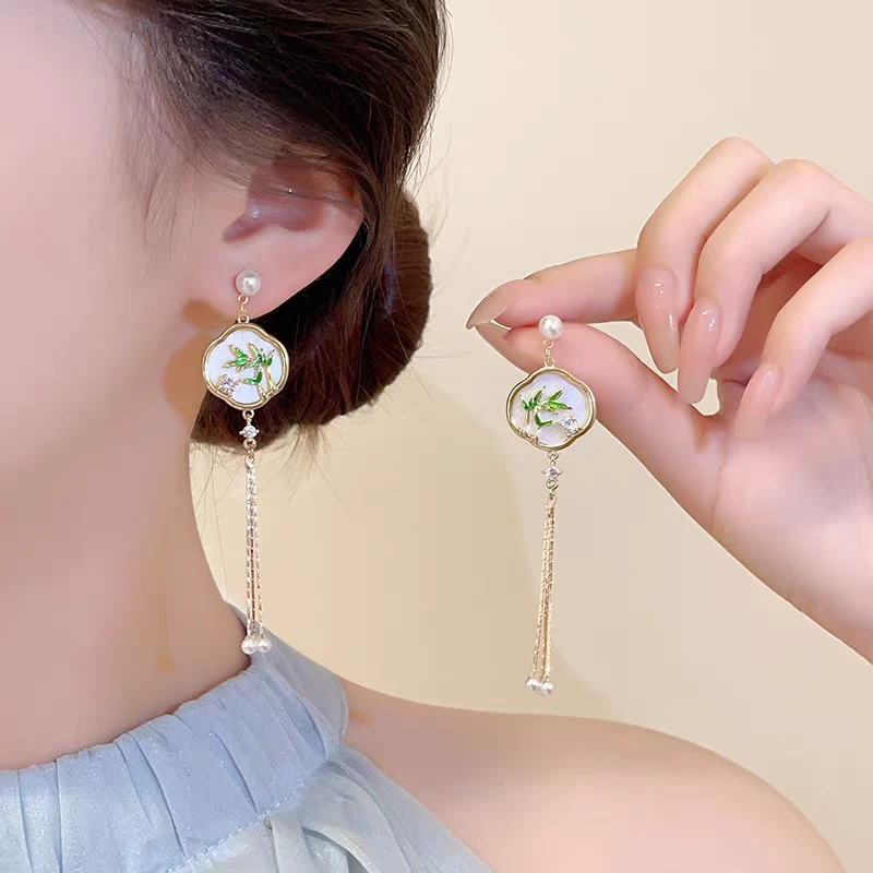 铜合金耳饰 气质轻奢百搭简约优雅精致网红设计师耳环F3104