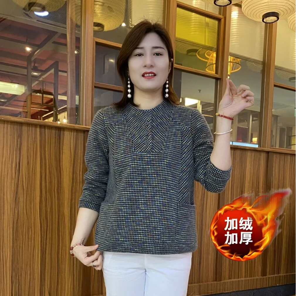 冬季新款套头绒衫网红高档大码女装宽松显瘦百搭洋气上衣