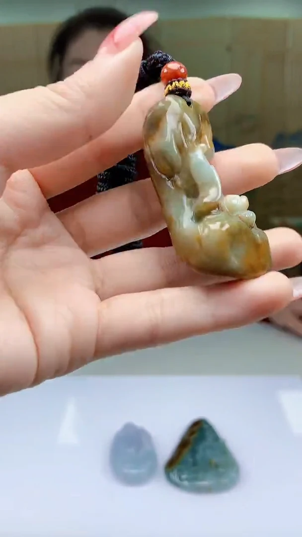 【闪购商品】定制翡翠未镶嵌4902ty-毛货挂件61