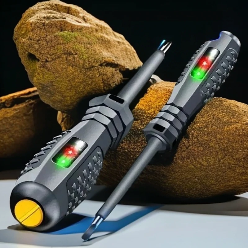 日本工艺测电笔电工专用测断线家用试电笔螺丝刀感应多功能两用