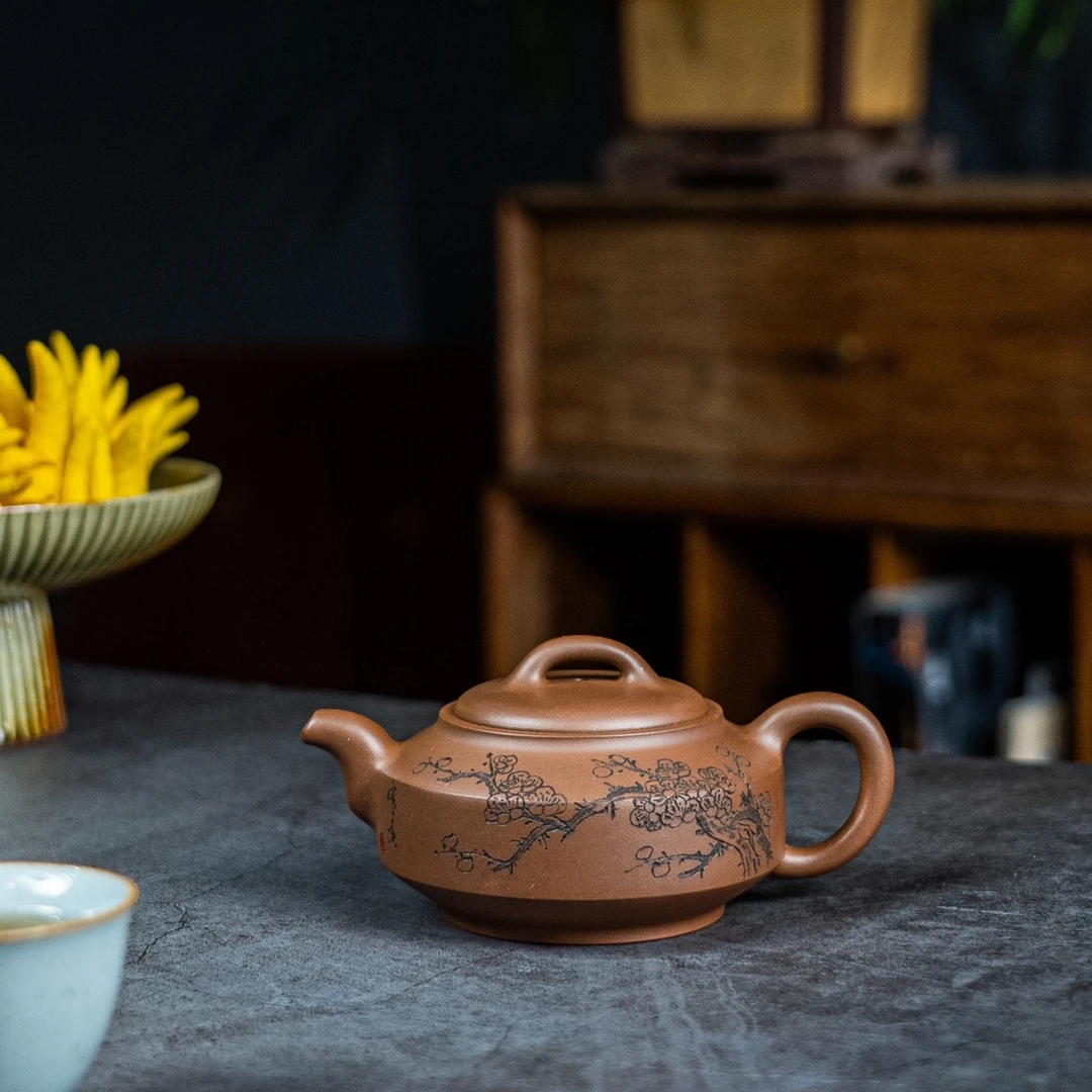 【半手工】紫砂壶 汉君 国工李霞 老紫泥 220CC