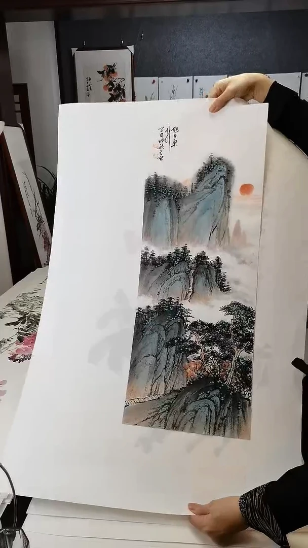 旭日东升68*26cm