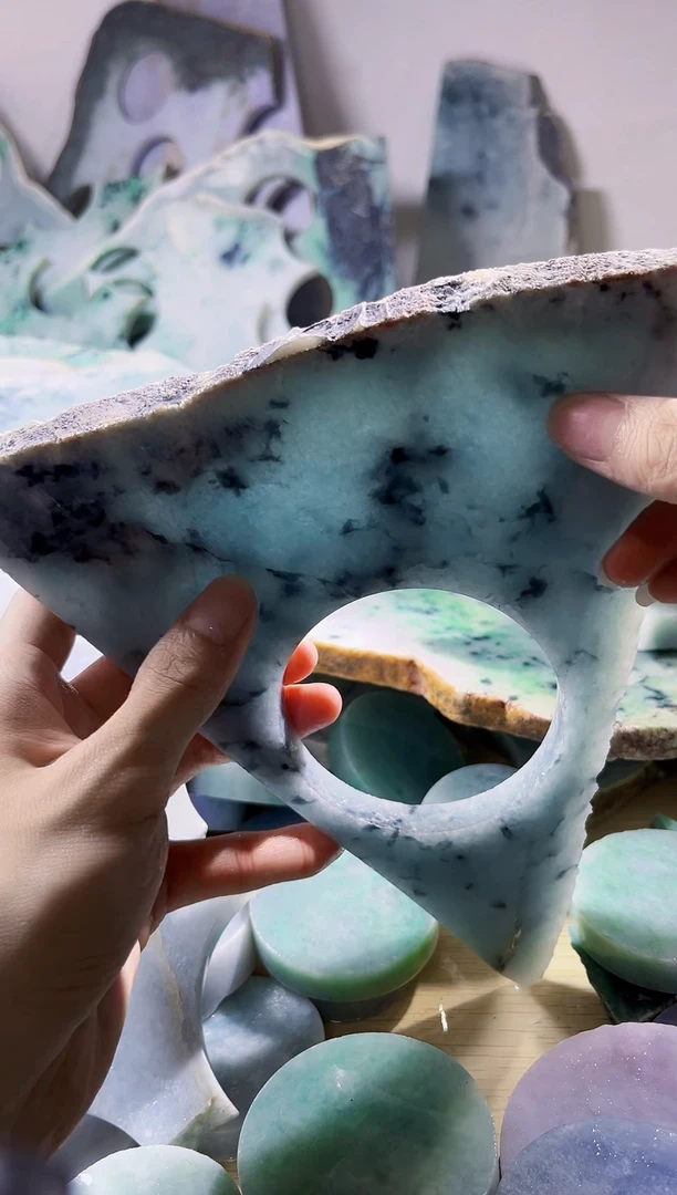 翡翠裸石缅甸翡翠A货陈7643