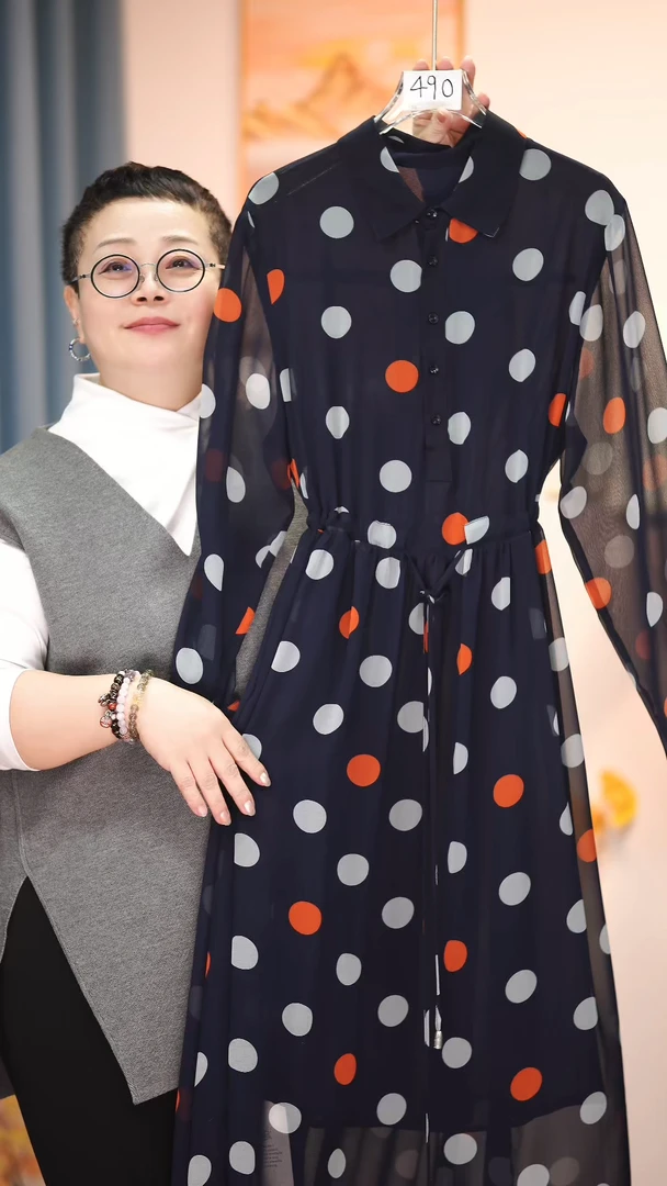 490【面朝大海】女装连衣裙长袖气质夏季百搭显瘦春夏