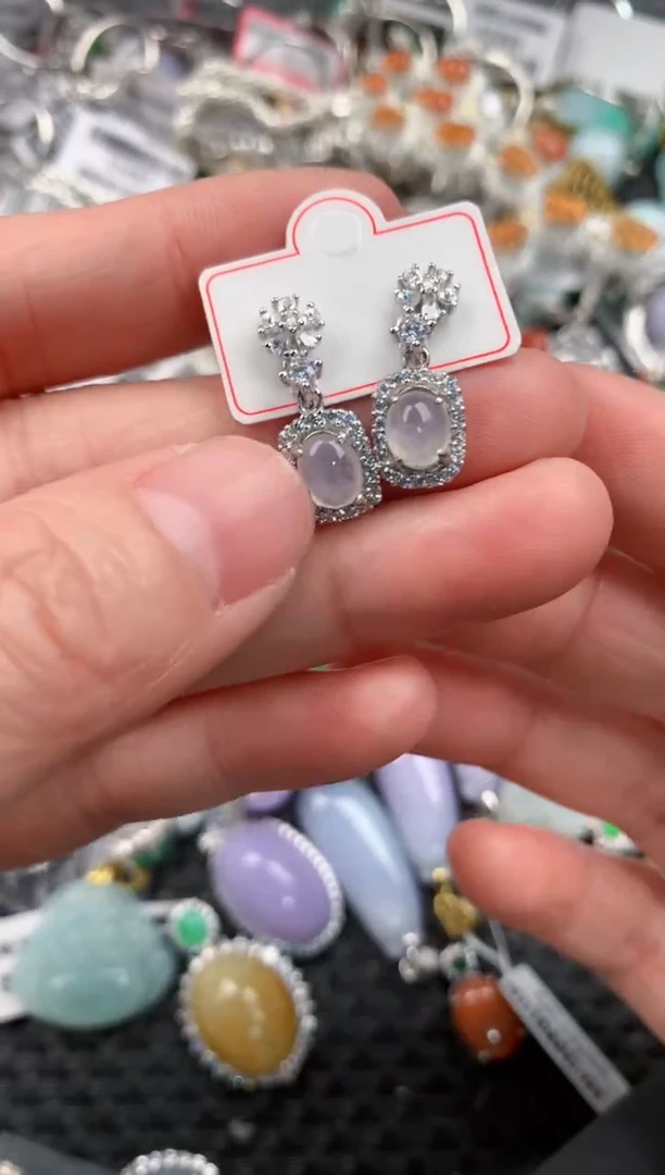 银S925镶嵌戒指翡翠1010---1