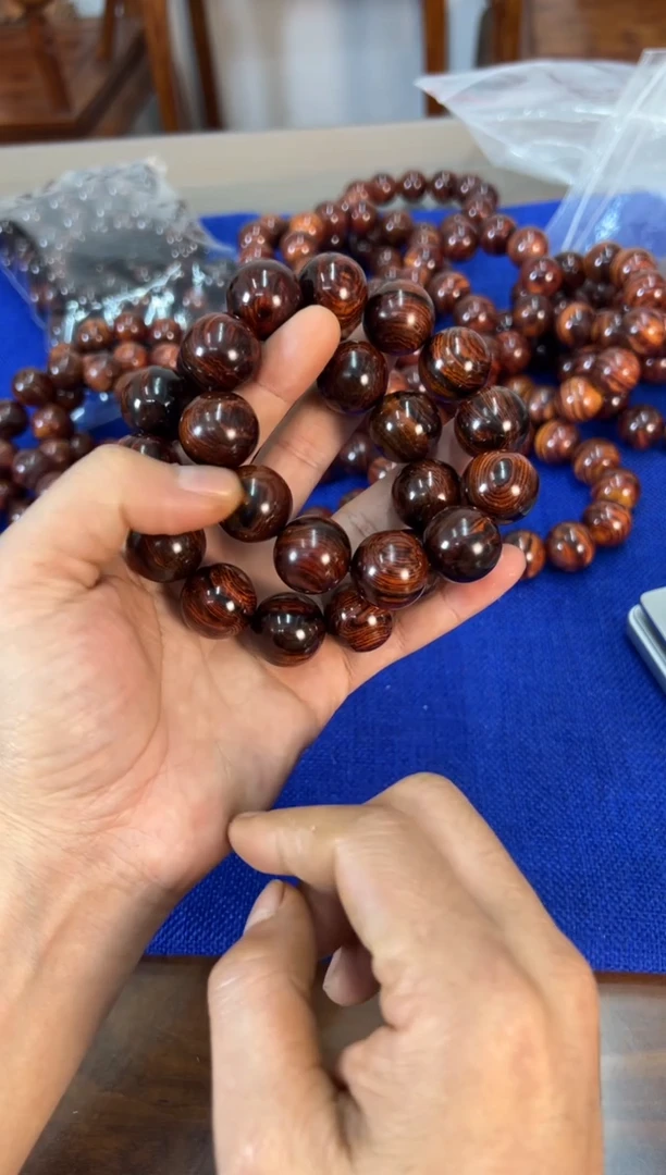 手串/手链黄花梨/降香黄檀2.0紫油梨水波纹手串