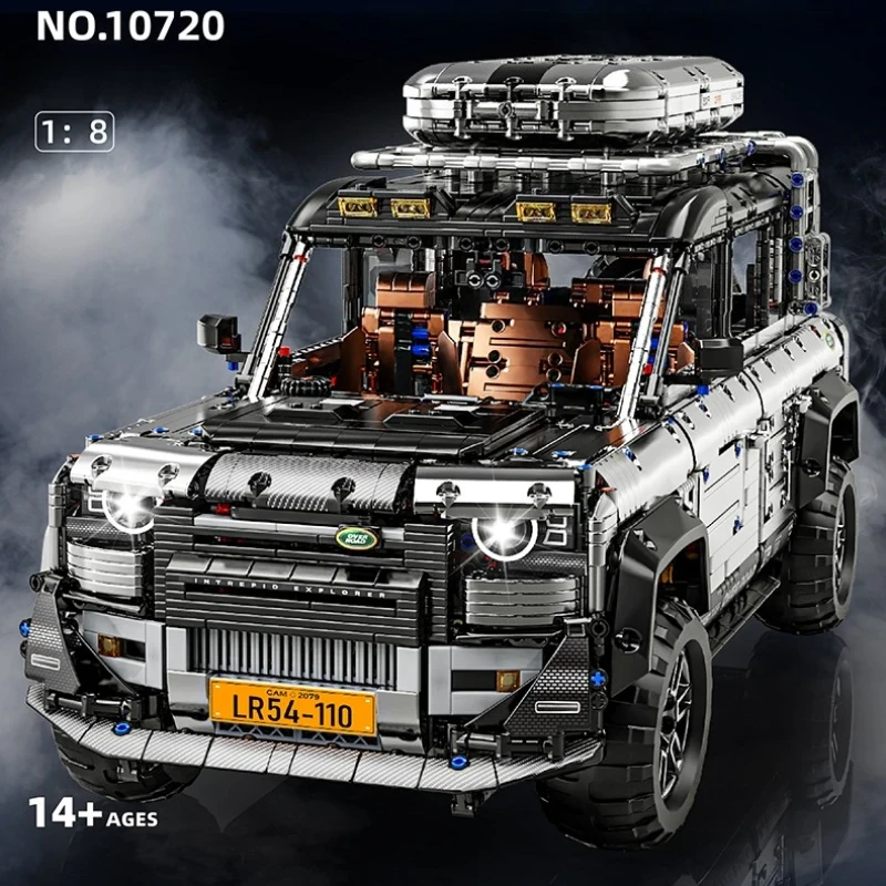 1比8特大号电镀大陆虎汽车模型限量版积木模型拼装玩具跑车玩具