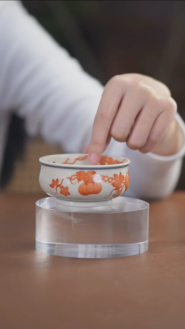 立勤堂矾红南瓜炉式杯