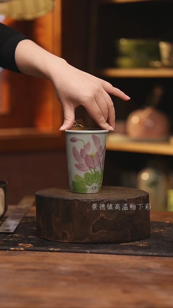 陶瓷景德镇高温釉下手绘陶瓷@L262@