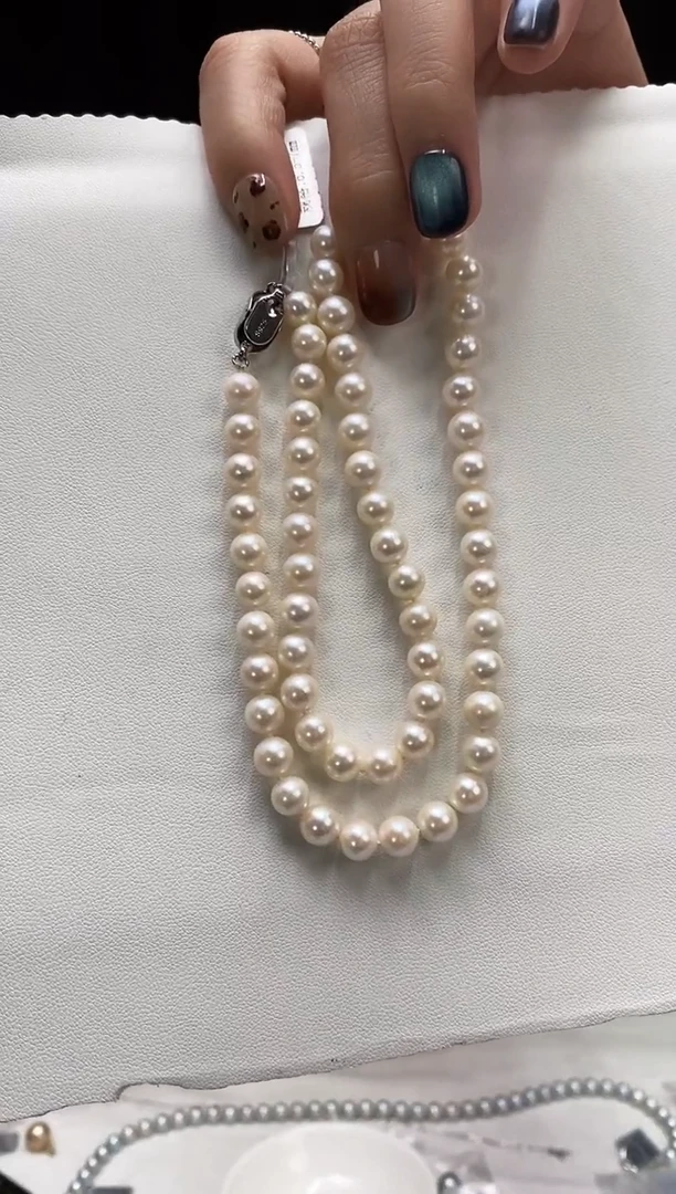 项链未镶嵌海水珍珠6.5-7Akoya海水珍珠项链