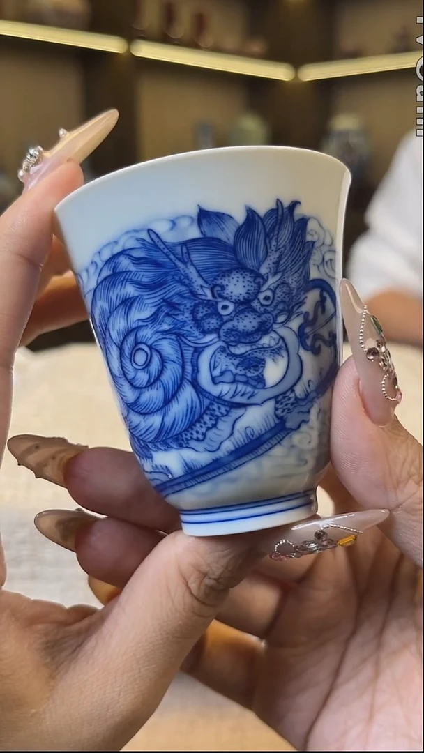 瓷片景德镇毛仔柴窑杯