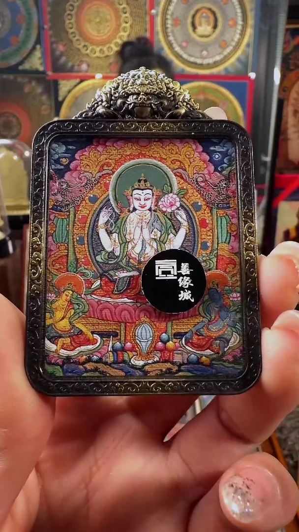 【闪购商品】吊坠壹善缘城手绘唐卡新春大促四臂观观