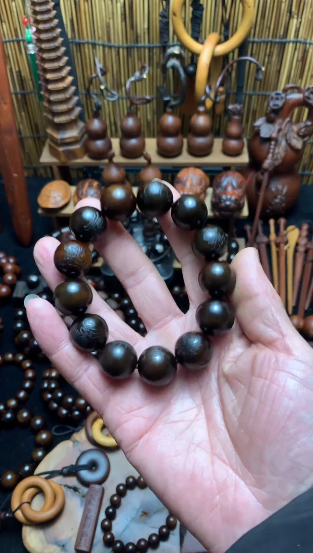 【闪购商品】木枣木刻字1.8手串一物一拍