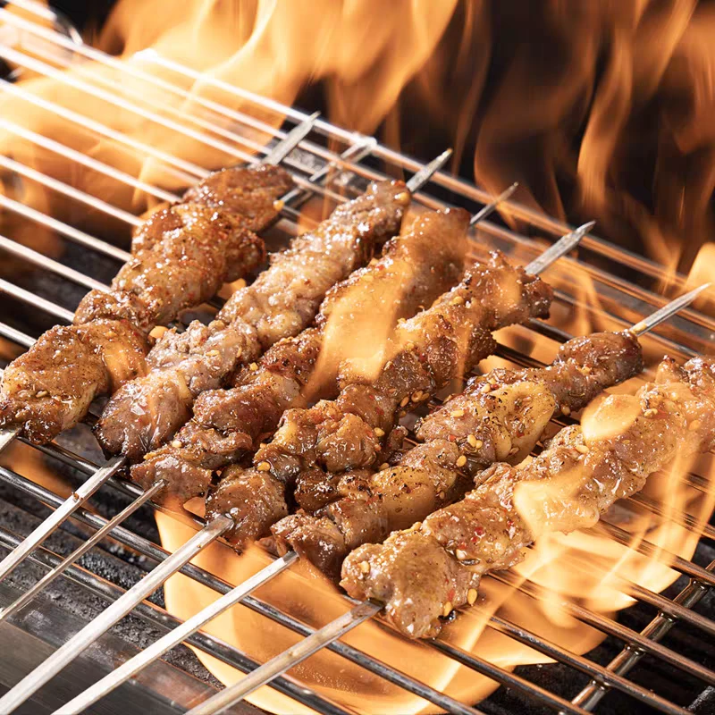 钢签手工纯羊肉串20串