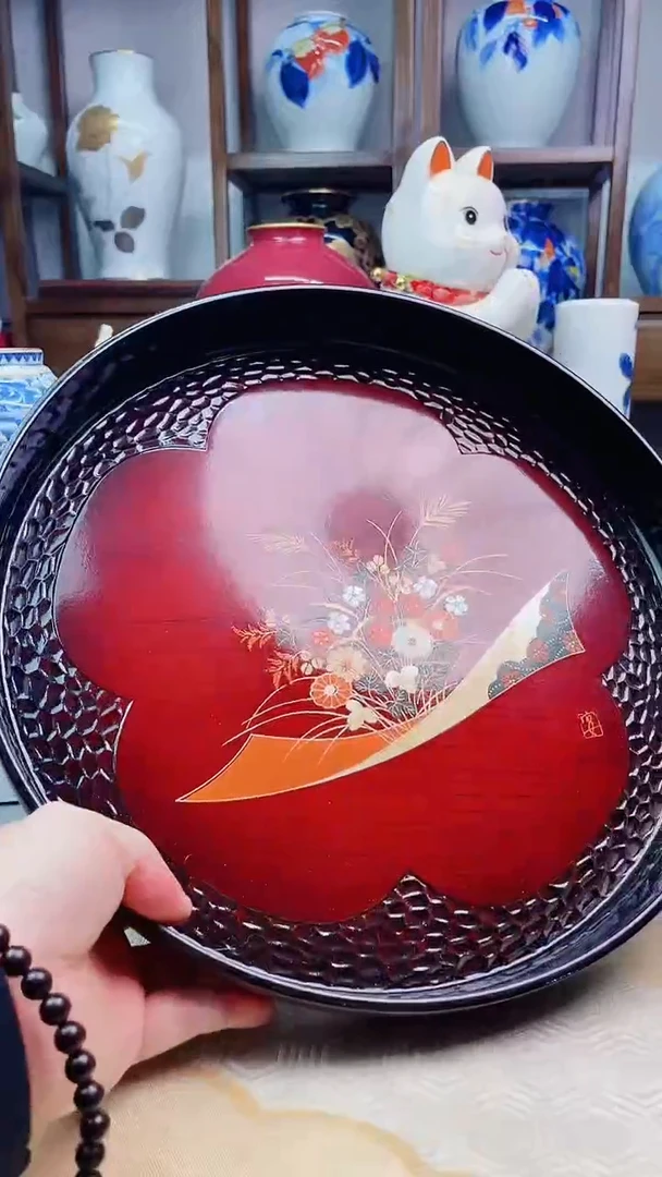 【闪购商品】盘日产漆器大盘一一